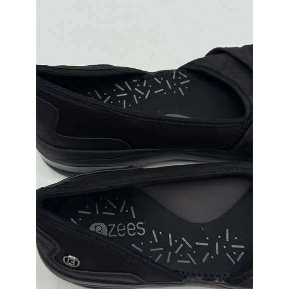 Bzees Womens Remix Sneakers Size 9M Black Slip On Peep Toe Casual Comfort Knot - Picture 12 of 12